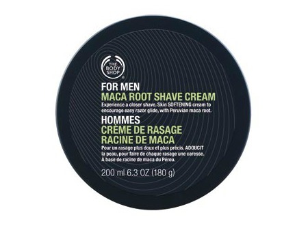maca root shave cream the body shop men gift guide review