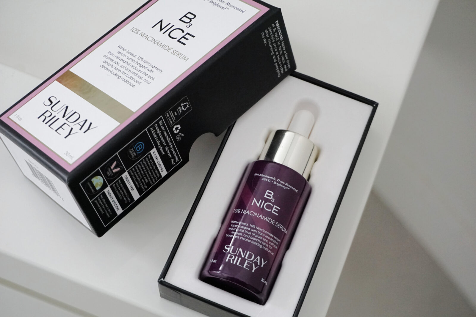 Sunday Riley New B3 Nice 10% Niacinamide Serum Review - OMGBART